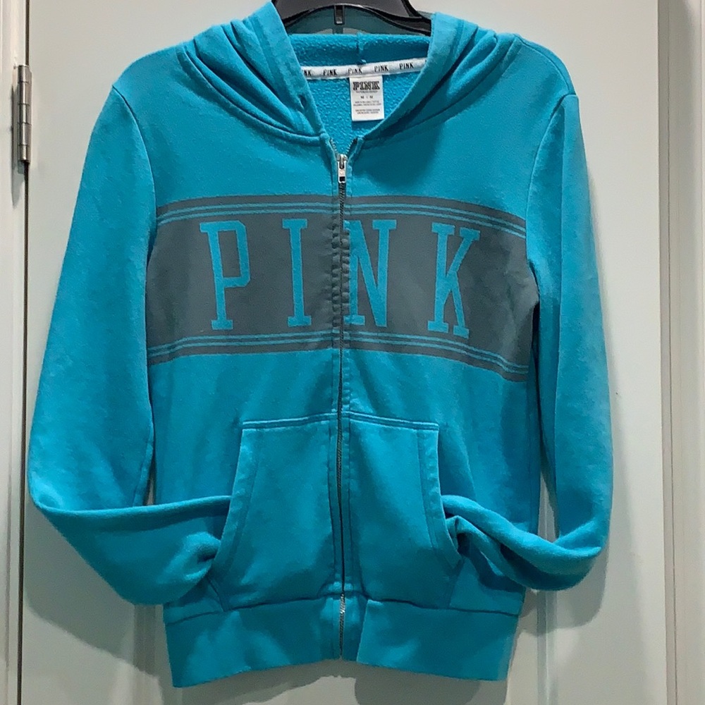 PINK VICTORIA’S SECRET SIZE M ZIPPERED JACKET - Picture 1 of 6